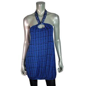 Lane Bryant Halter Top Plus Size 22/24 Keyhole Neck Backless‎ Soft Stretch Blue